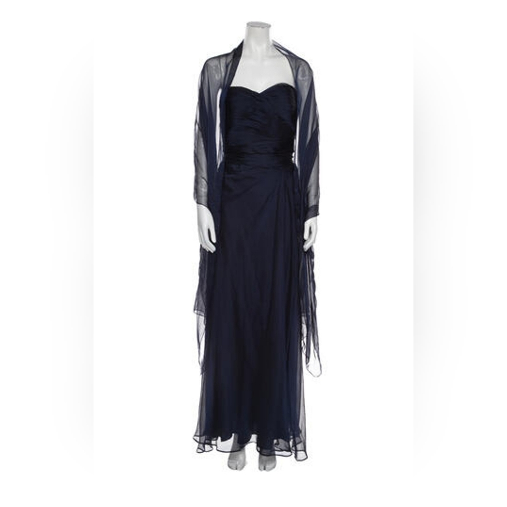 Monique Luhillier strapless evening gown*